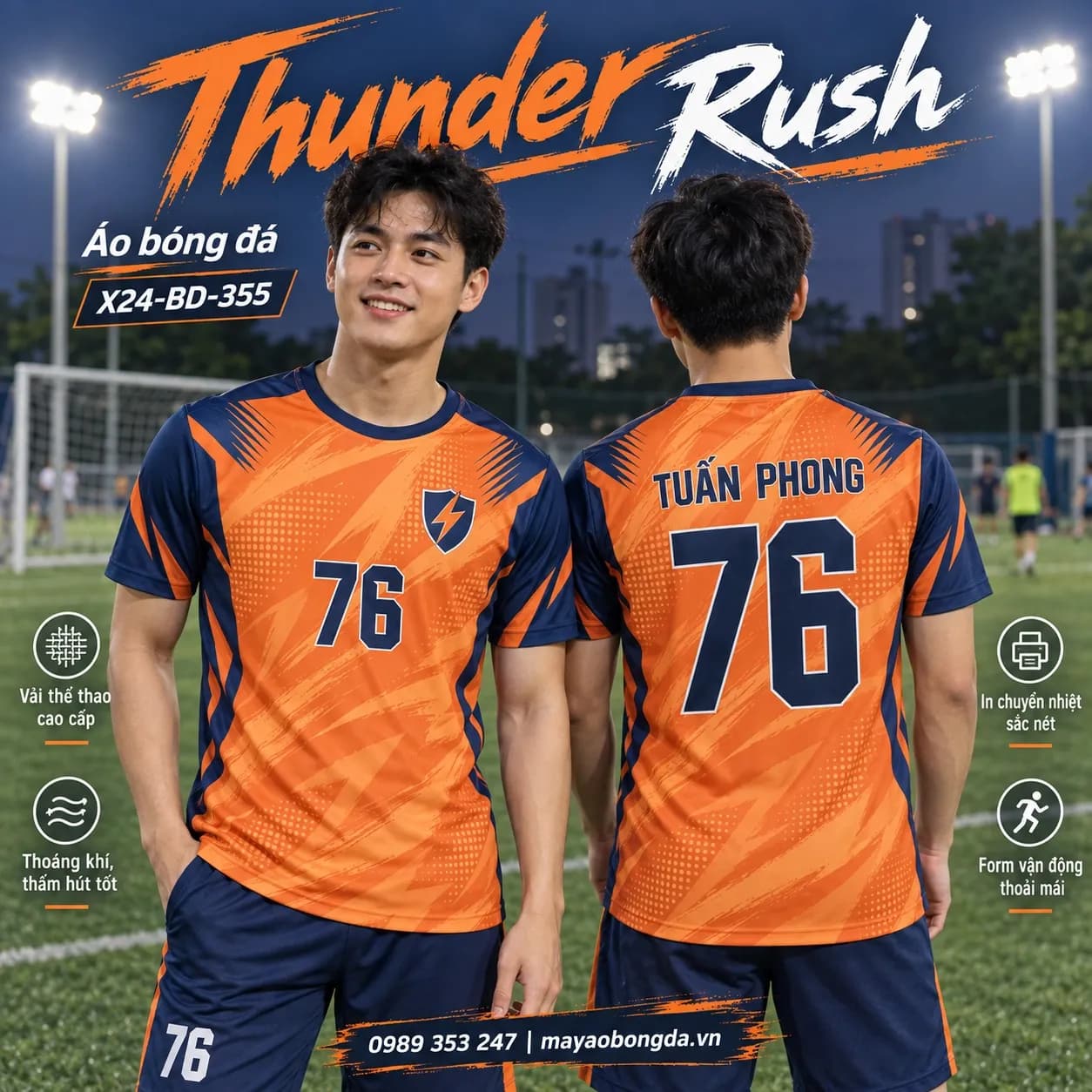Áo bóng đá x24sport Thunder Rush