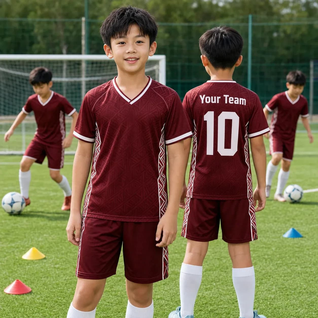 Áo bóng đá trẻ em X24-BĐ-25 màu Đỏ – Mã X24-BD-DBX-KID-015