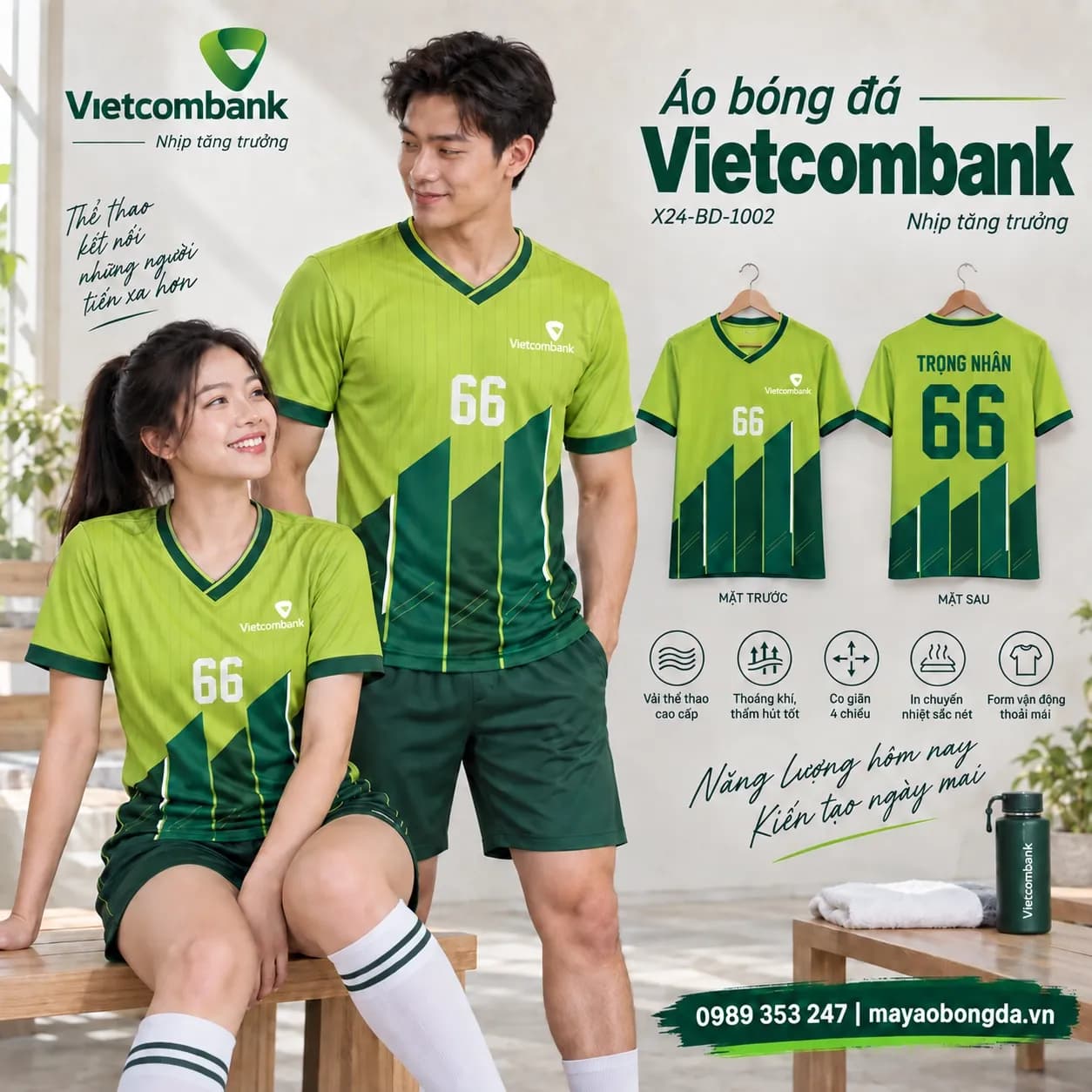 Áo bóng đá X24Sport Vietcombank X24-BD-1002