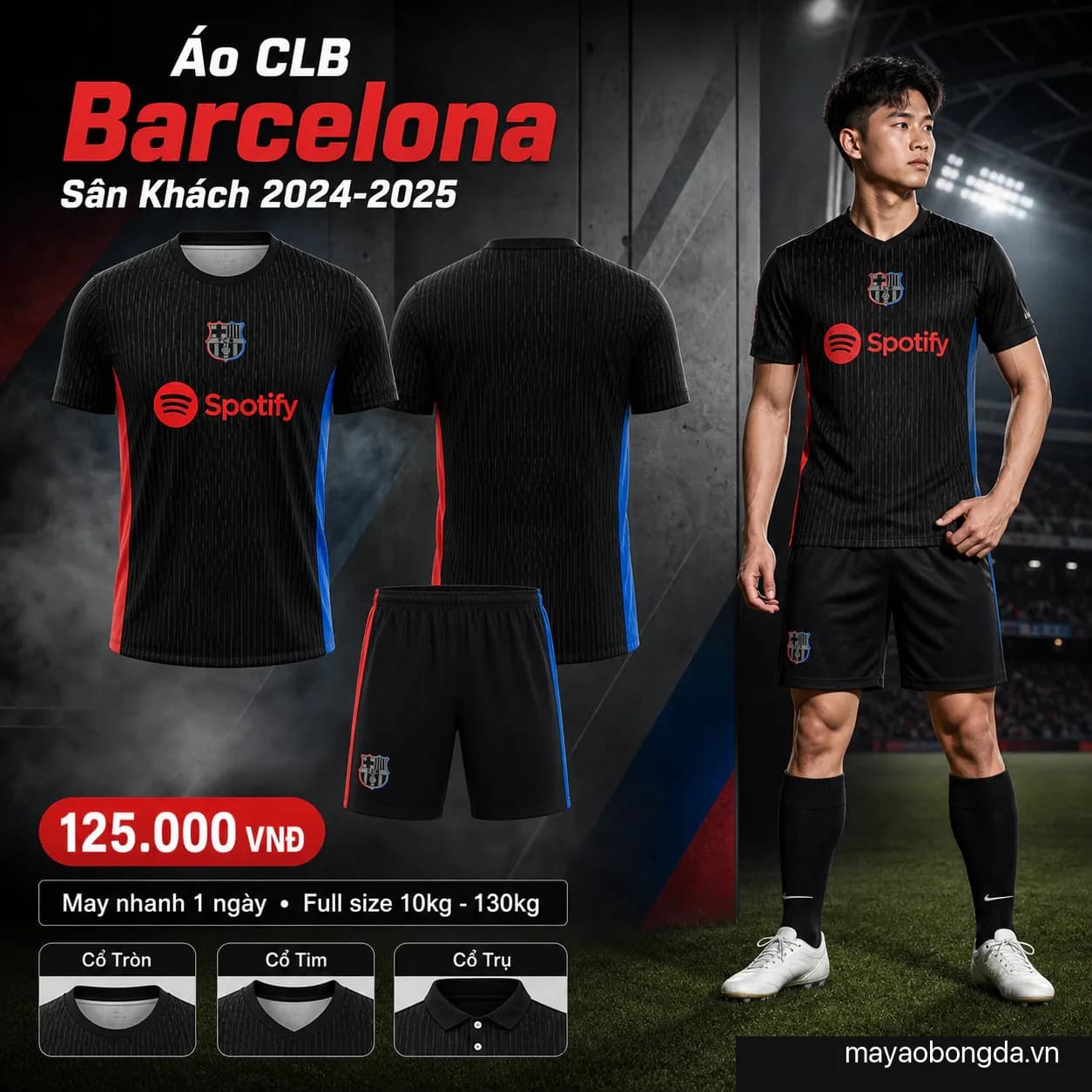 Áo CLB Barcelona Sân Khách 2024-2025 – Mã MBĐ-WP-1004