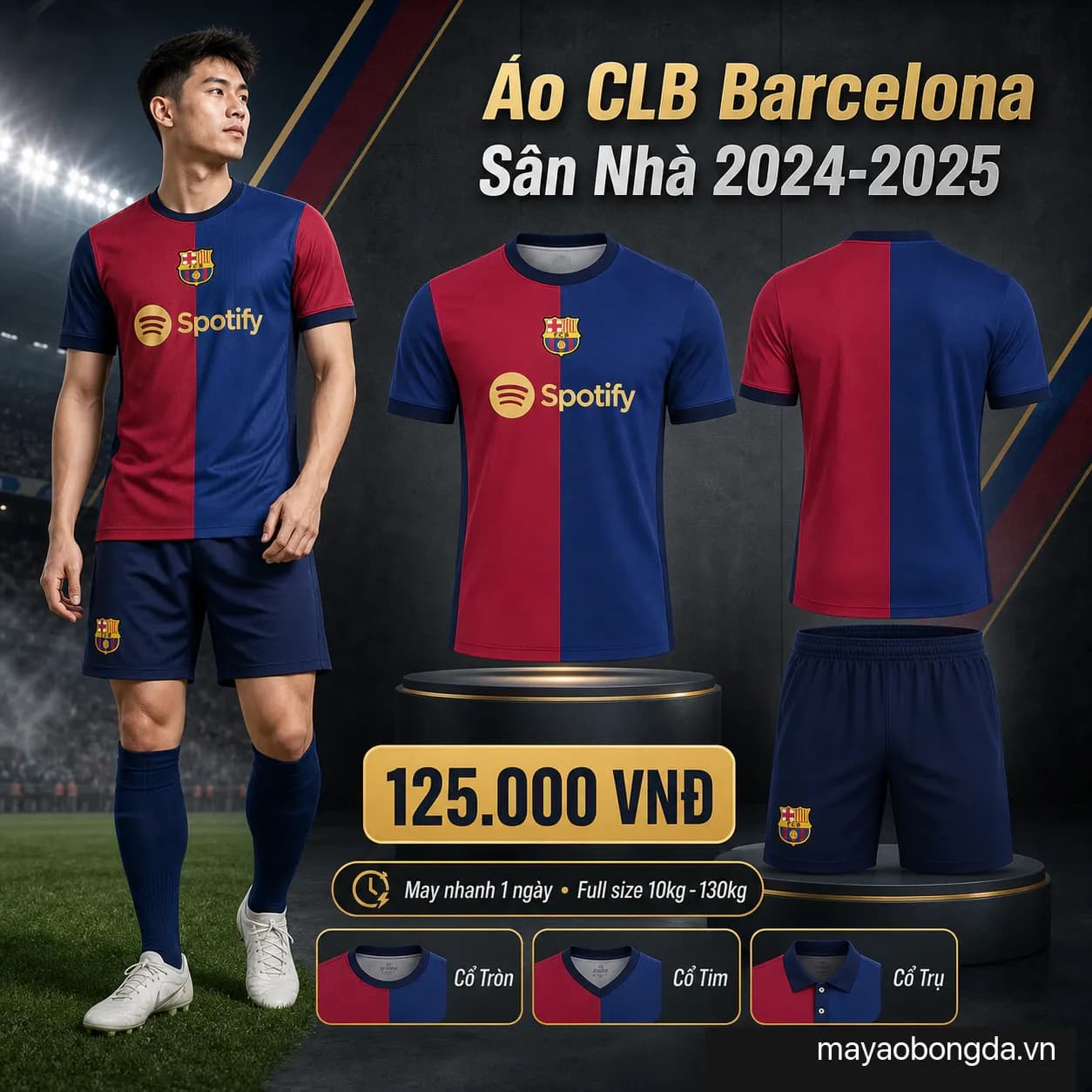 Áo CLB Barcelona Sân Nhà 2024-2025 – Mã MBĐ-WP-1006