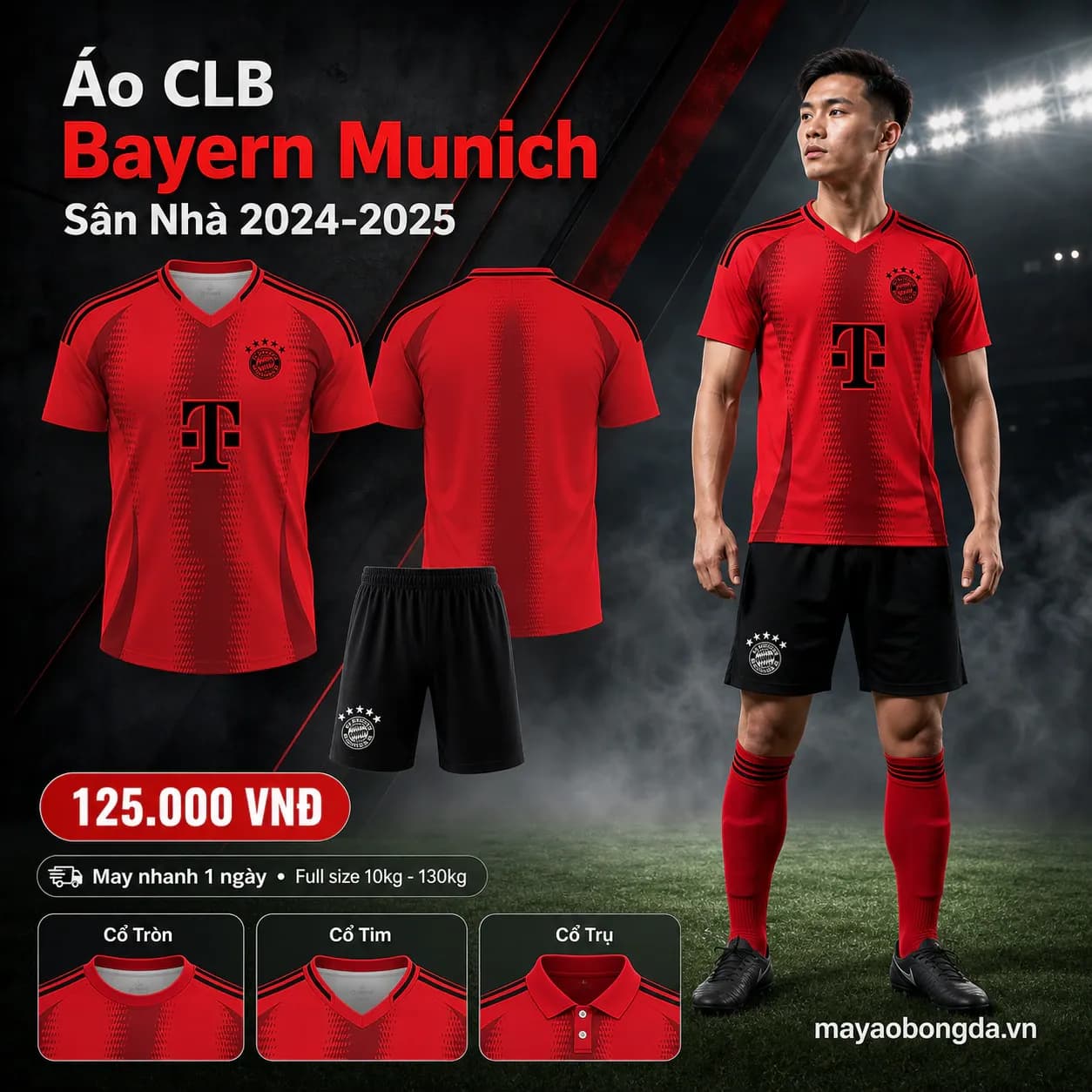 Áo CLB Bayern Munich Sân Nhà 2024-2025 – Mã MBĐ-WP-1012
