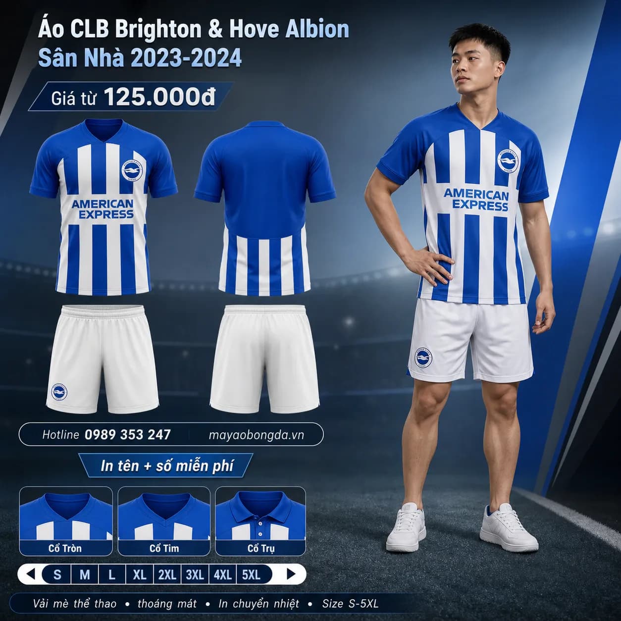 Áo CLB Brighton & Hove Albion Sân Nhà 2023-2024 – Mã MBĐ-AO-CLB-BRIGHTON-HOVE-ALB-84E7285D