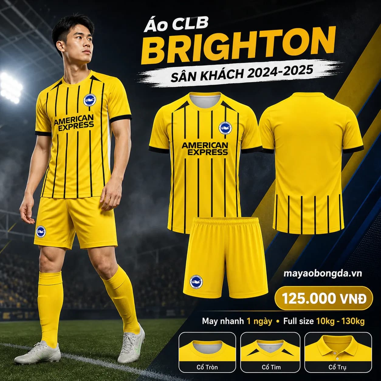 Áo CLB Brighton Sân Khách 2024-2025 – Mã MBĐ-WP-1014