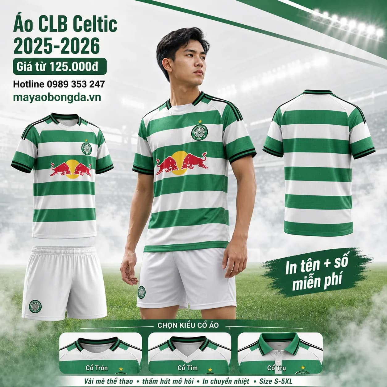Áo CLB Celtic 2025-2026 – Mã MBĐ-WP-2385
