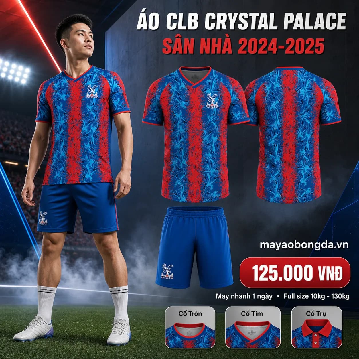 Áo CLB Crystal Palace Sân Nhà 2024-2025 – Mã MBĐ-WP-1022