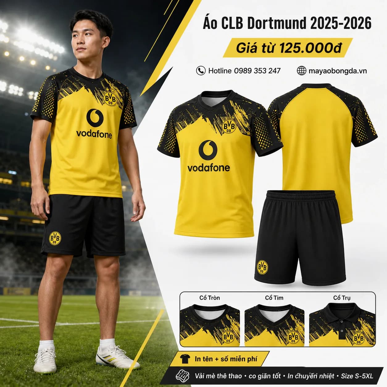 Áo CLB Dortmund 2025-2026 – Mã MBĐ-WP-2387