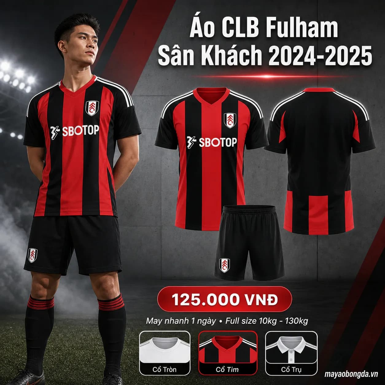 Áo CLB Fulham Sân Khách 2024-2025 – Mã MBĐ-WP-1048