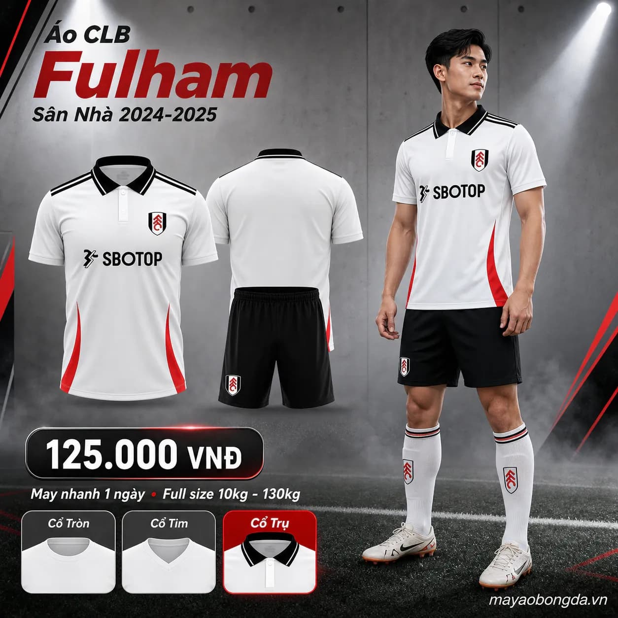 Áo CLB Fulham Sân Nhà 2024-2025 – Mã MBĐ-WP-1050