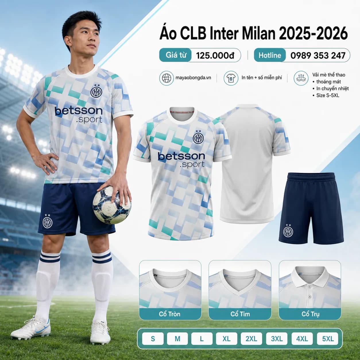 Áo CLB Inter Milan 2025-2026 – Mã MBĐ-AO-CLB-INTER-MILAN-2025-2026