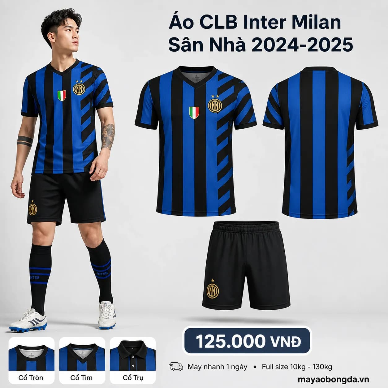 Áo CLB Inter Milan Sân Nhà 2024-2025 – Mã MBĐ-WP-1054