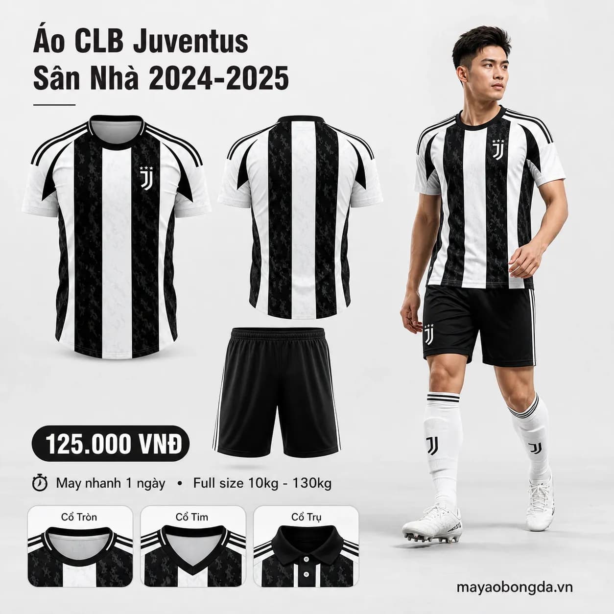Áo CLB Juventus Sân Nhà 2024-2025 – Mã MBĐ-WP-1056