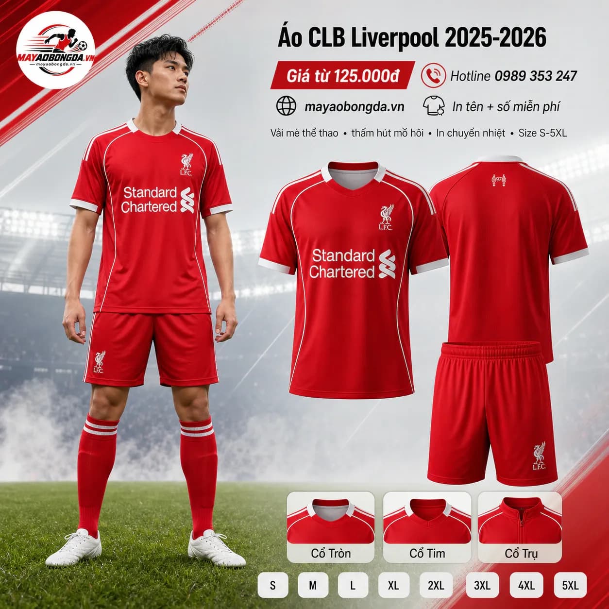 Áo CLB Liverpool 2025-2026 – Mã MBĐ-WP-2397