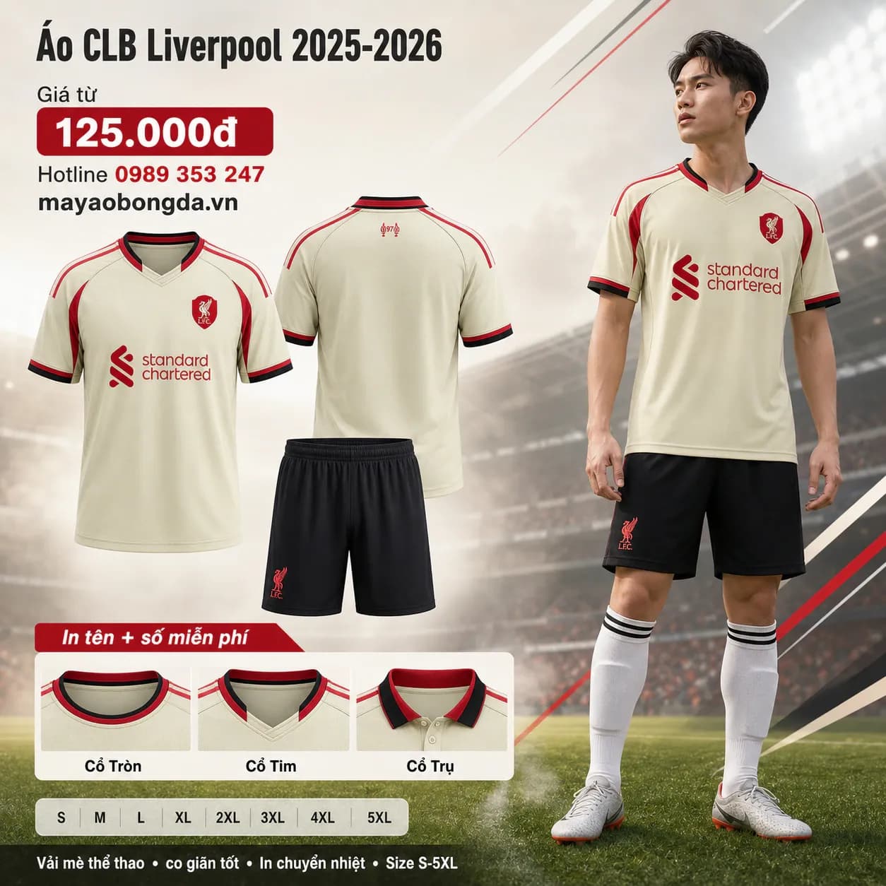 Áo CLB Liverpool 2025-2026 – Mã MBĐ-WP-2395