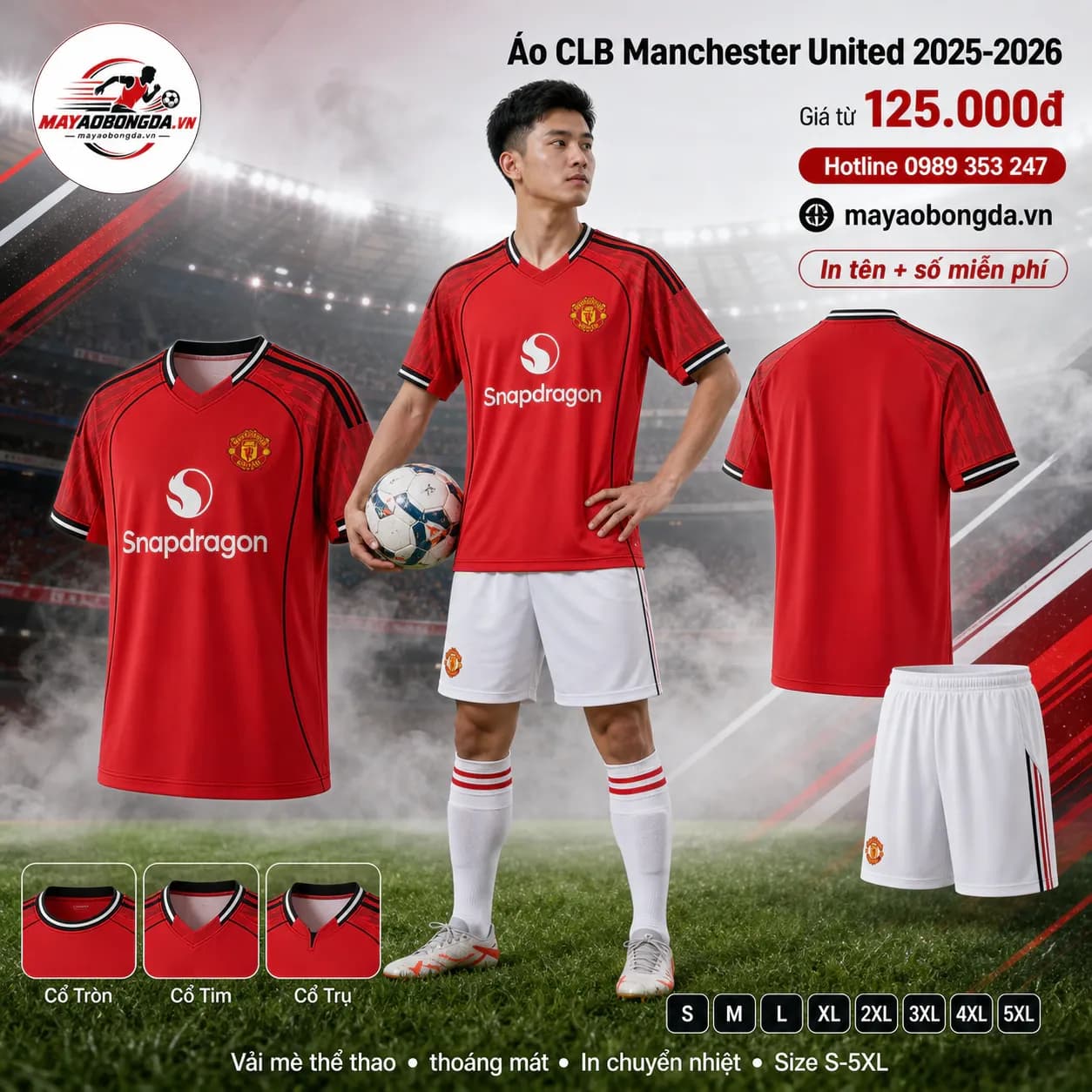 Áo CLB Manchester United 2025-2026 – Mã MBĐ-WP-2401