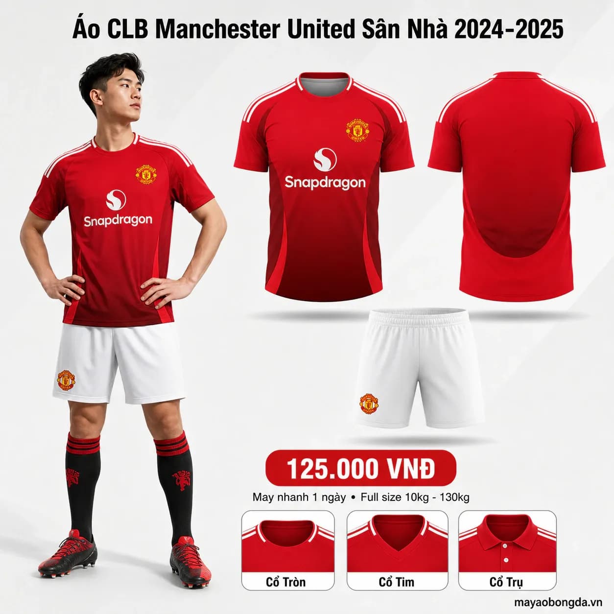 Áo CLB Manchester United Sân Nhà 2024-2025 – Mã MBĐ-WP-1072