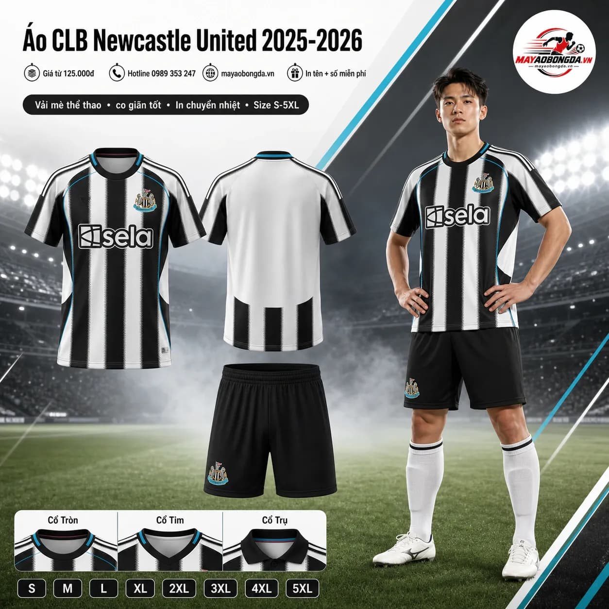 Áo CLB Newcastle United 2025-2026 – Mã MBĐ-WP-2412