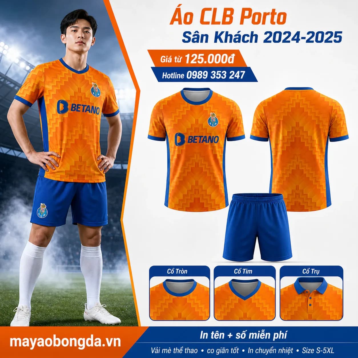 Áo CLB Porto Sân Khách 2024-2025 – Mã MBĐ-WP-1094