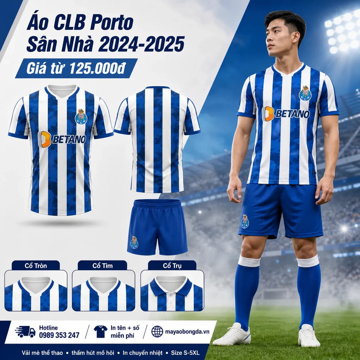 Áo CLB Porto Sân Nhà 2024-2025 – Mã MBĐ-WP-1096