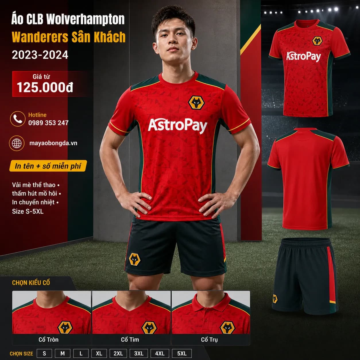 Áo CLB Wolverhampton Wanderers Sân Khách 2023-2024 – Mã MBĐ-AO-CLB-WOLVERHAMPTON-WAN-835145C8