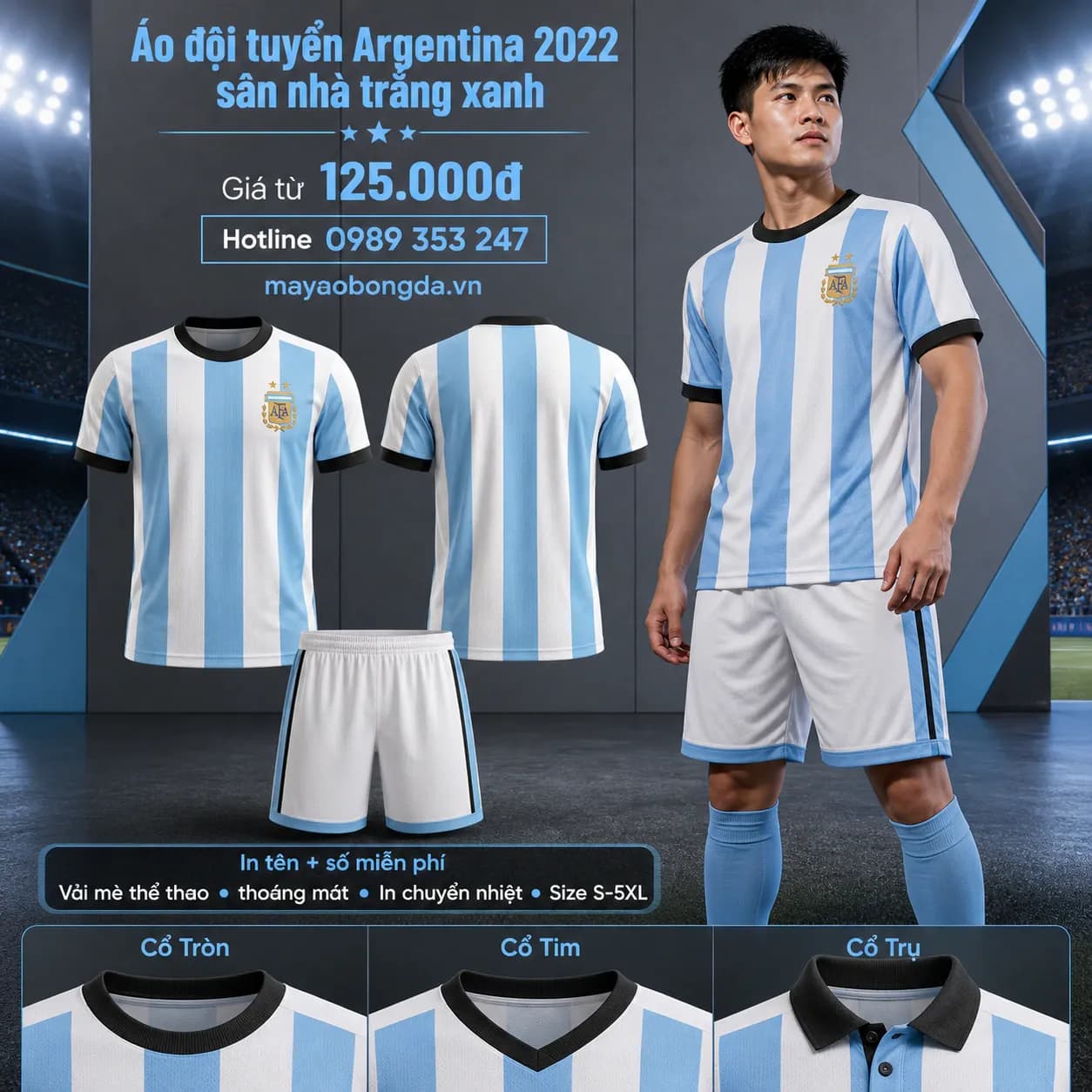 Áo đội tuyển Argentina 2022 sân nhà trắng xanh – Mã MBĐ-AO-DOI-TUYEN-ARGENTINA-2-8E5D85F5