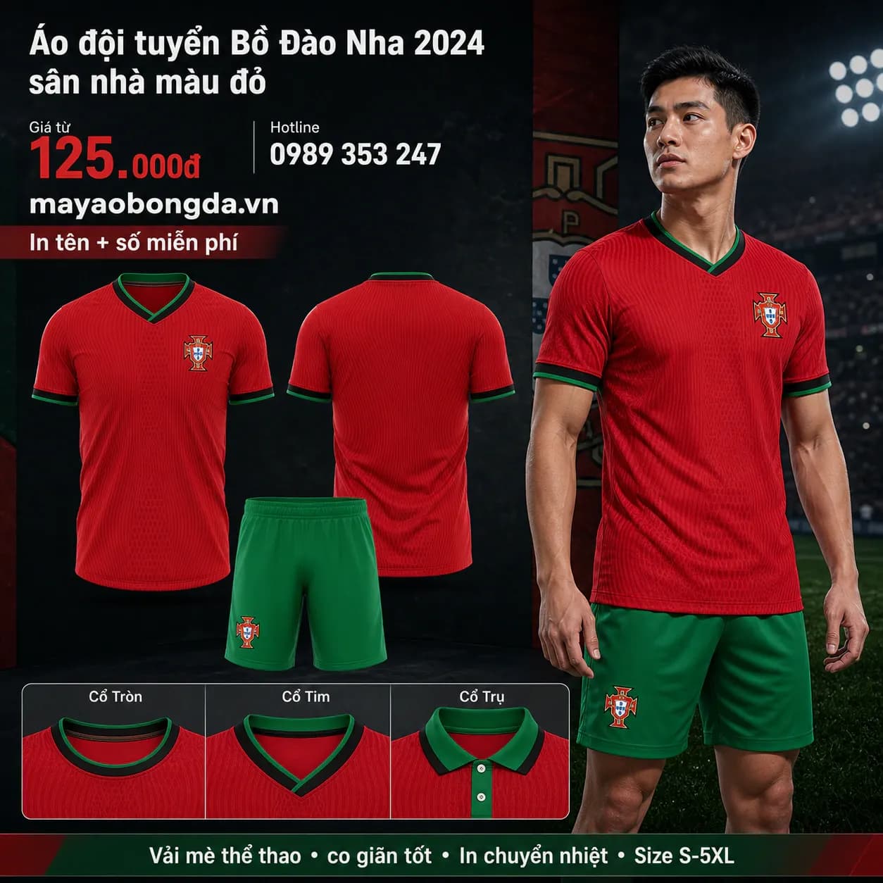 Áo đội tuyển Bồ Đào Nha 2024 sân nhà màu đỏ – Mã MBĐ-AO-DOI-TUYEN-BO-DAO-NHA--5AB6A3AA