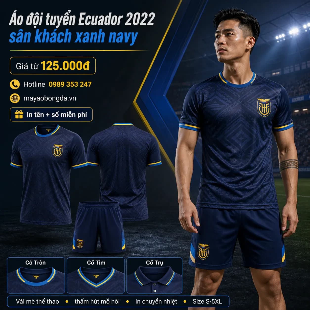 Áo đội tuyển Ecuador 2022 sân khách xanh navy – Mã MBĐ-AO-DOI-TUYEN-ECUADOR-202-CB6C598E