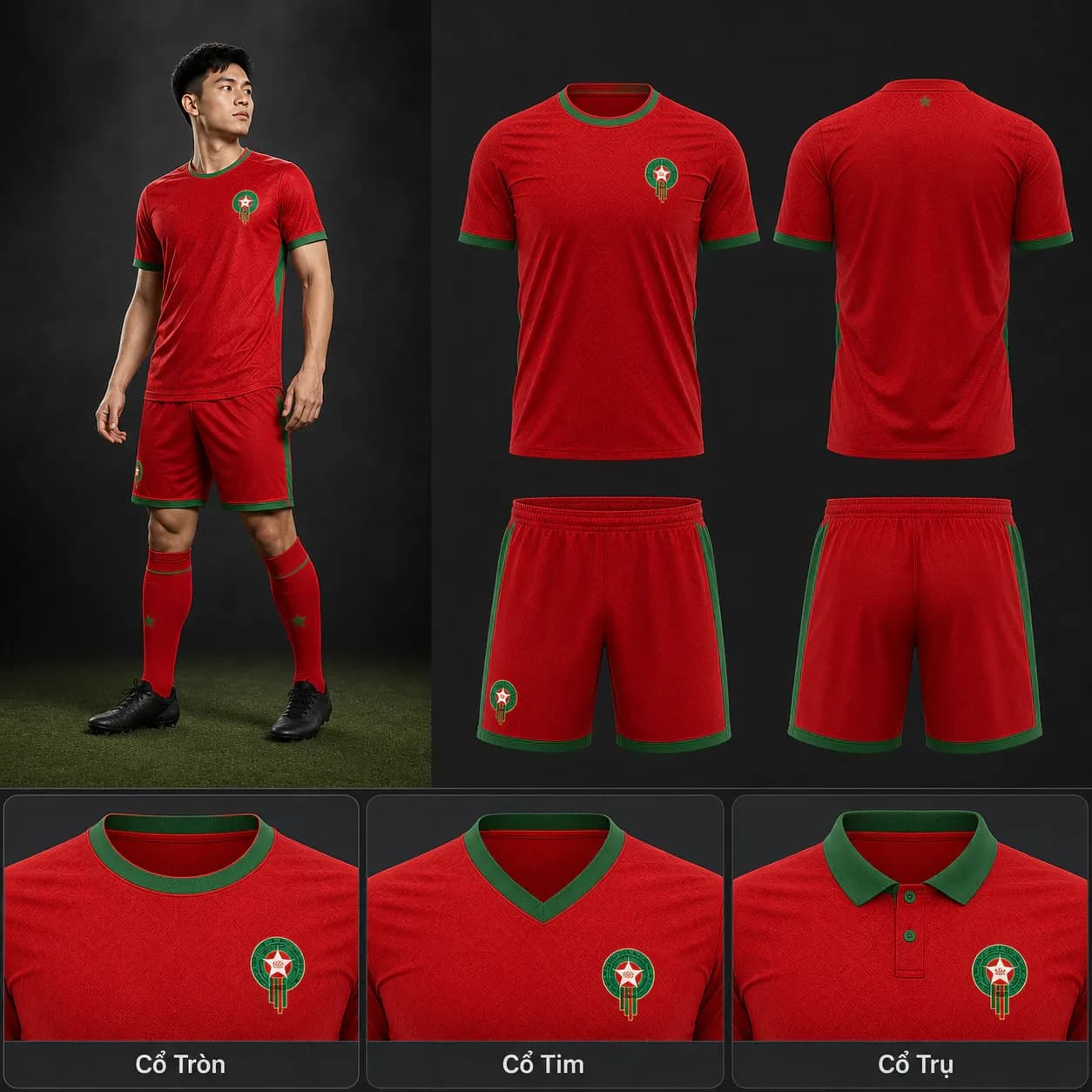 Áo đội tuyển Morocco 2022 sân nhà màu đỏ – Mã MBĐ-AO-DOI-TUYEN-MOROCCO-202-FB0671D8