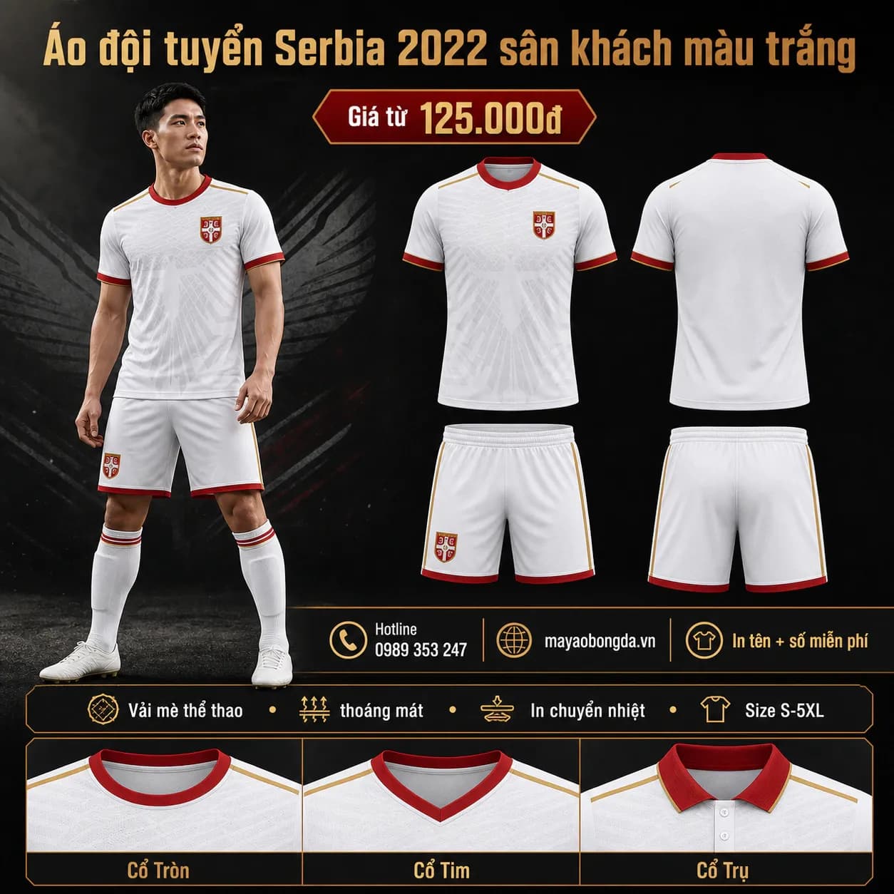 Áo đội tuyển Serbia 2022 sân khách màu trắng – Mã MBĐ-AO-DOI-TUYEN-SERBIA-2022-866921E0