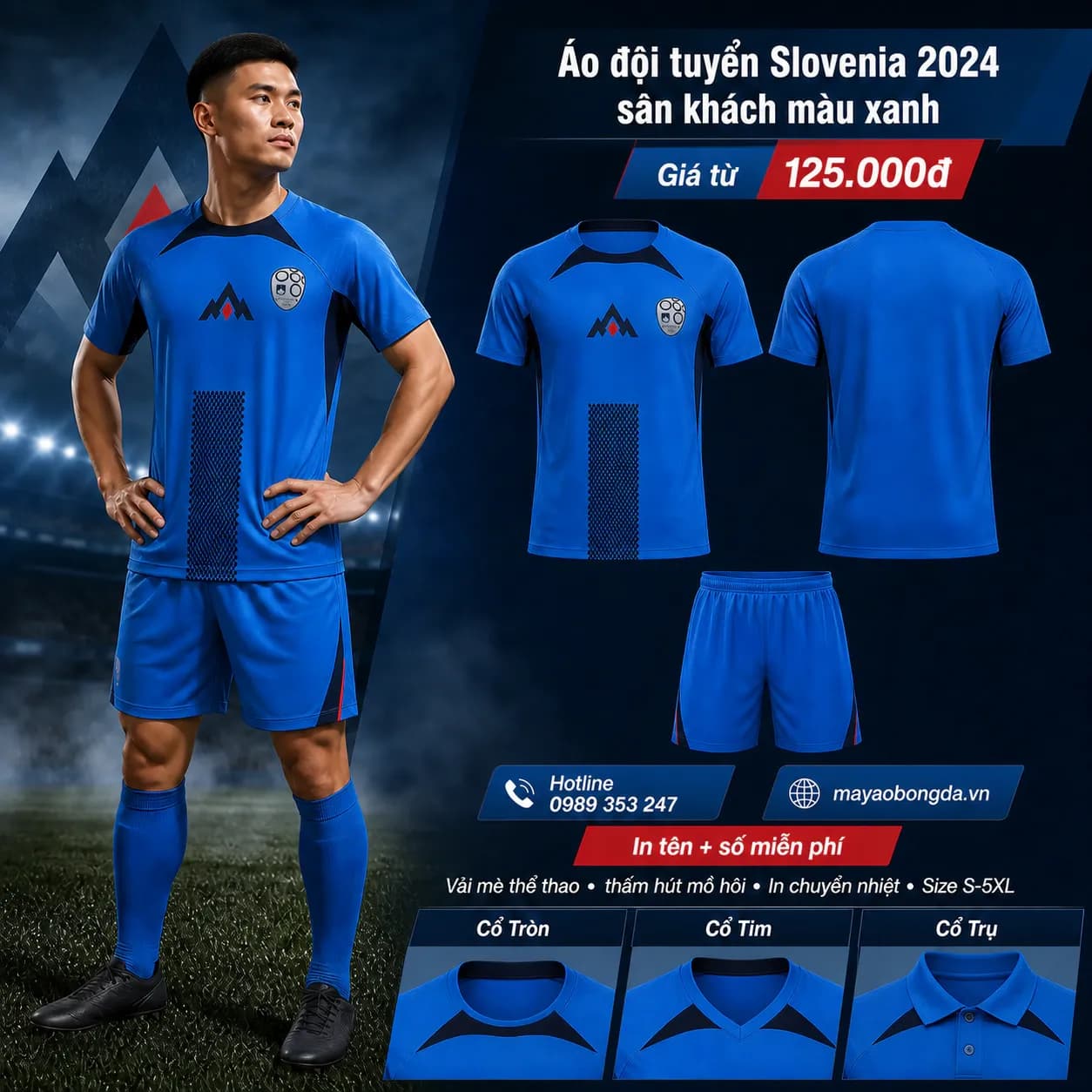 Áo đội tuyển Slovenia 2024 sân khách màu xanh – Mã MBĐ-AO-DOI-TUYEN-SLOVENIA-20-A4484C4D