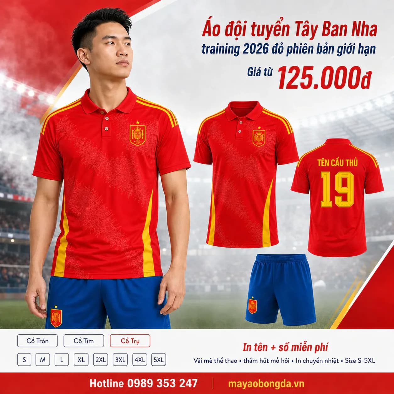 Áo đội tuyển Tây Ban Nha training 2026 đỏ phiên bản giới hạn – Mã MBĐ-AO-DOI-TUYEN-TAY-BAN-NHA-6C51A440