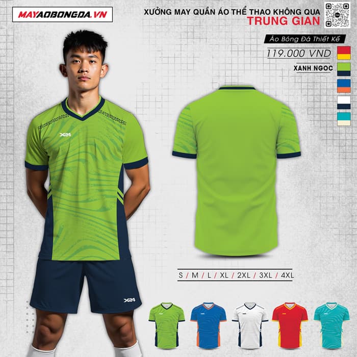 Quần Áo Bóng Đá Không Logo Strive Màu Xanh Lá – Mã X24-SRC-BD-3712