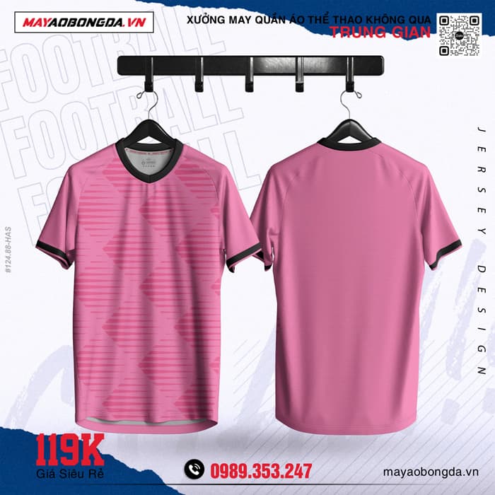 Áo Bóng Đá Màu Hồng Nhạt – MABD 24 – Mã X24-SRC-BD-3560