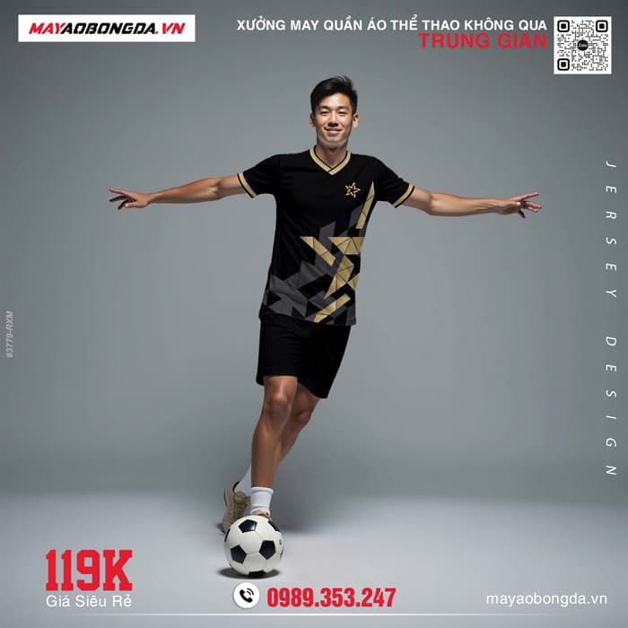 Áo Đá Banh Màu Đen – MABD 87 – Mã X24-SRC-BD-3622