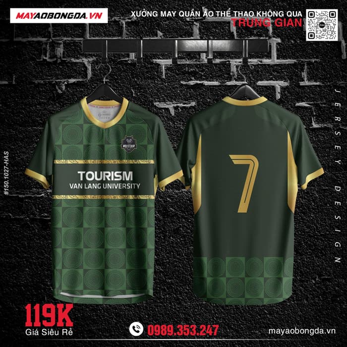 May Áo Bóng Đá Màu Xanh Rêu – MABD 139 – Mã X24-SRC-BD-3674