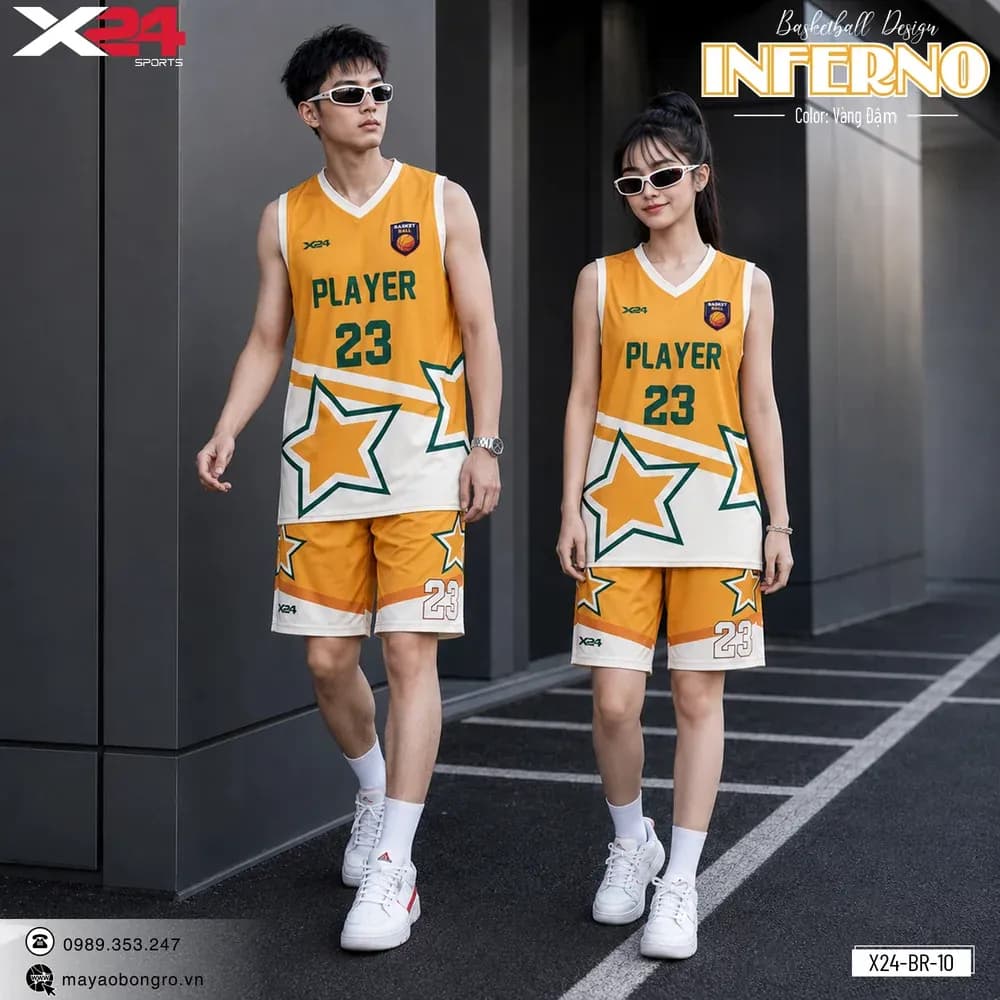 Mẫu áo bóng rổ X24-BR-10 màu Đen tại X24 Sport
