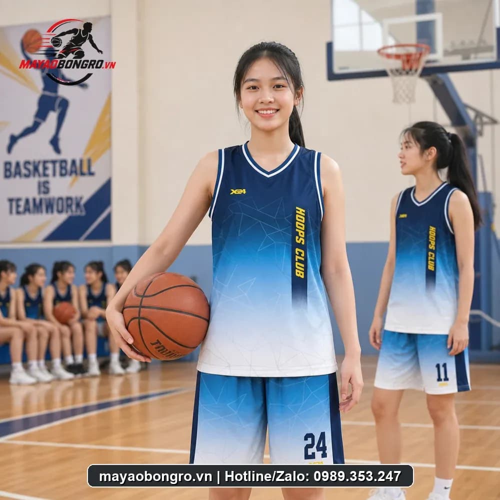 Bộ Quần Áo Bóng Rổ Navy Gradient KEEP HOOPING Team Đông NO Team – Mã X24-SRC-BR-1577
