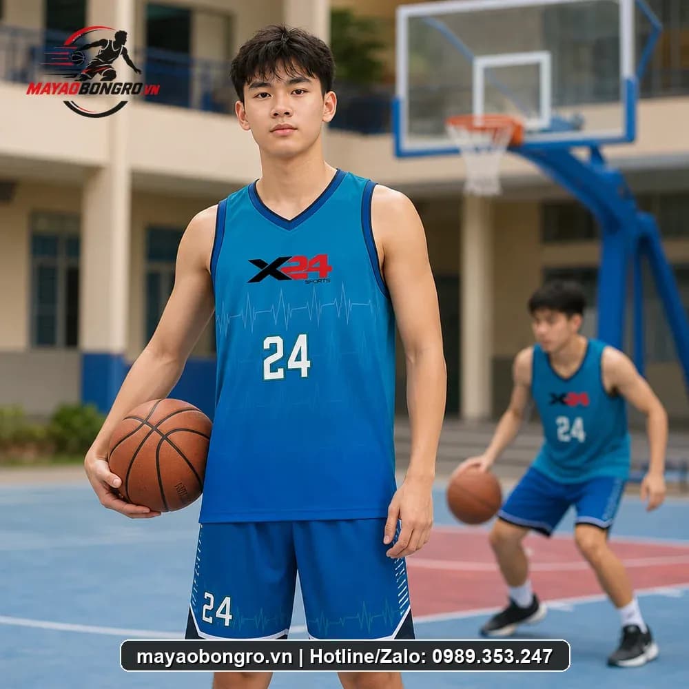Bộ Quần Áo Bóng Rổ Sports xanh dương Năng động và khỏe khoắn – Mã X24-SRC-BR-1637