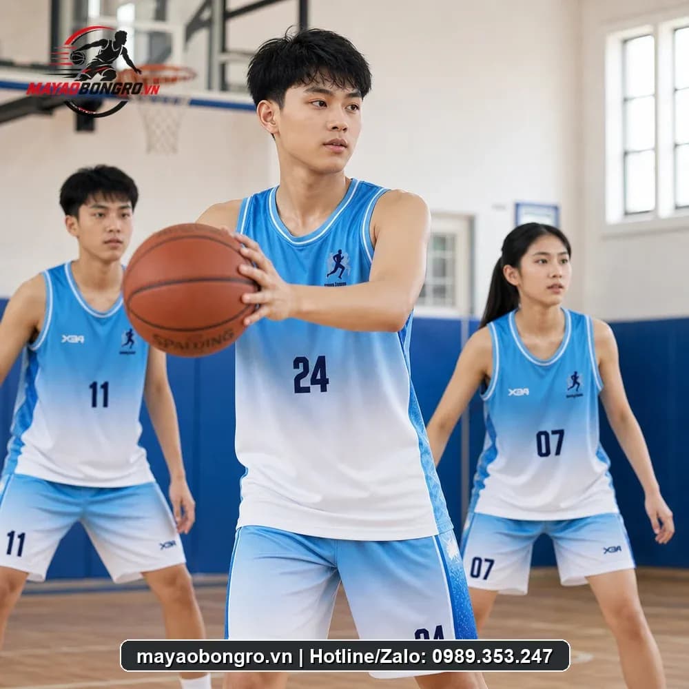 Bộ Quần Áo Bóng Rổ Sunday Team Xanh Dương Chuyển Sắc – Mã X24-SRC-BR-1735