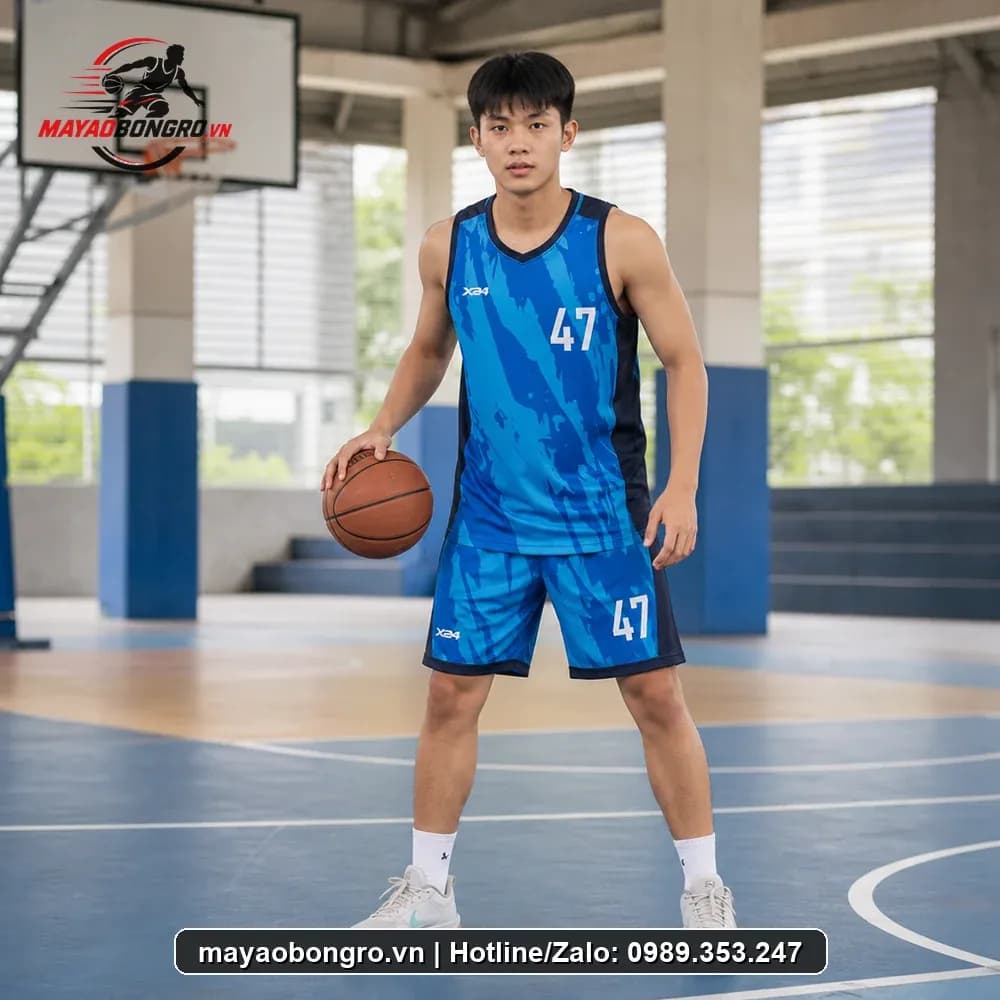 Bộ Quần Áo Bóng Rổ Xanh Navy – Mã X24-SRC-BR-1597