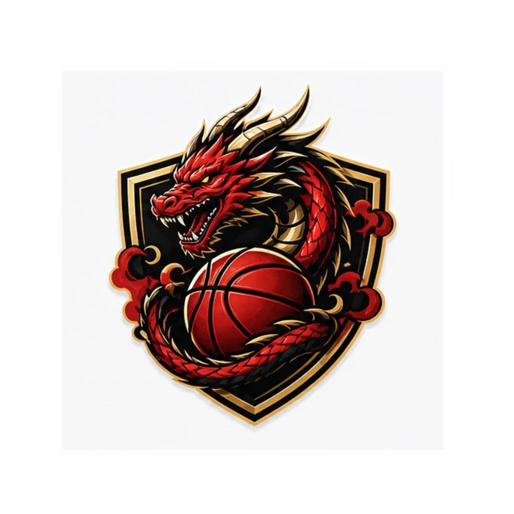 Logo Bóng Rổ Hình Rồng Ấn Tượng – Mã X24-SRC-BR-1226