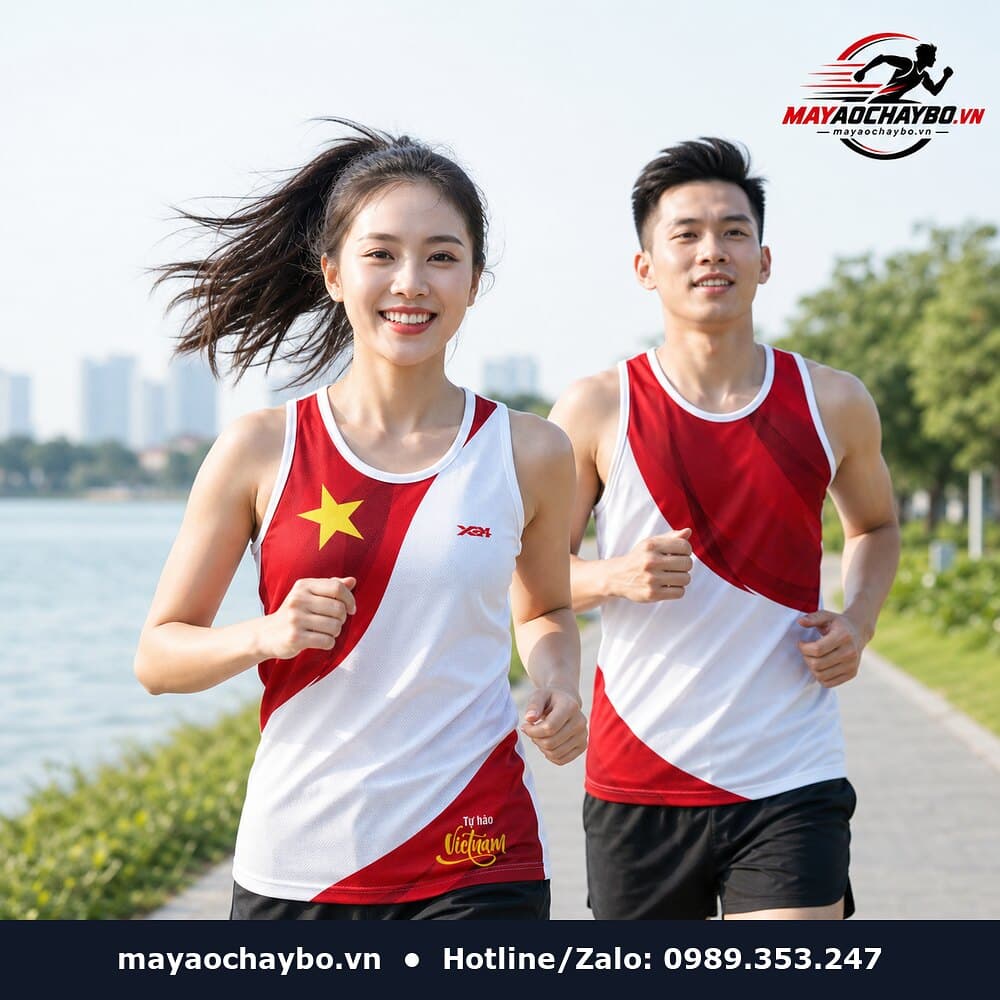 Áo Chạy Bộ Tự Hào Việt Nam – Đỏ Trắng Vàng Rực Rỡ