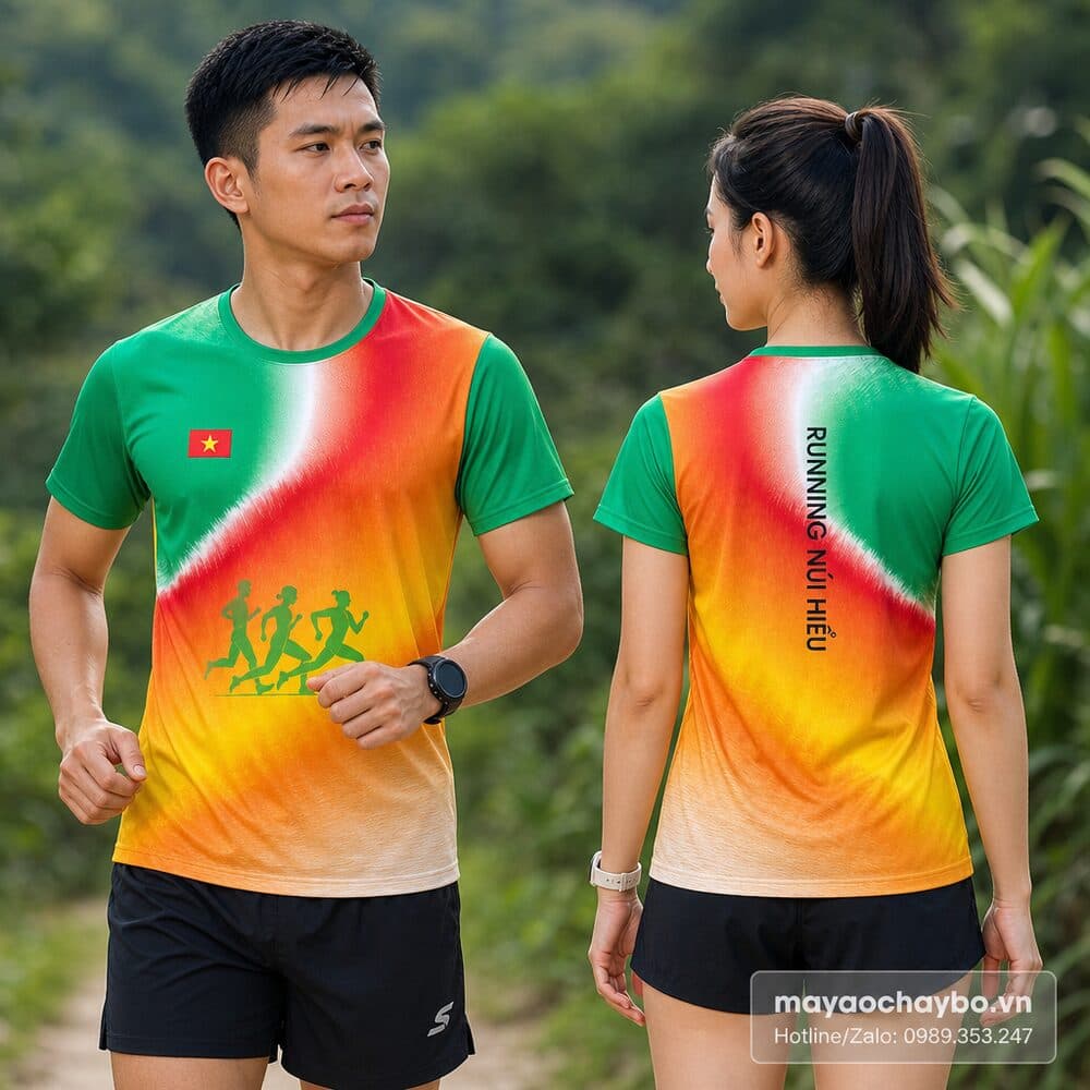 Áo chạy bộ Running Núi Hiểu – Sắc màu thiên nhiên rực rỡ