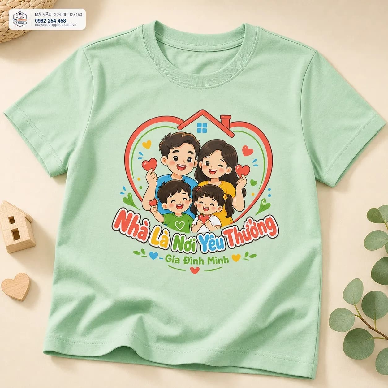 Áo Gia Đình Nhà Là Nơi Yêu Thương – Mã X24-DP-125150