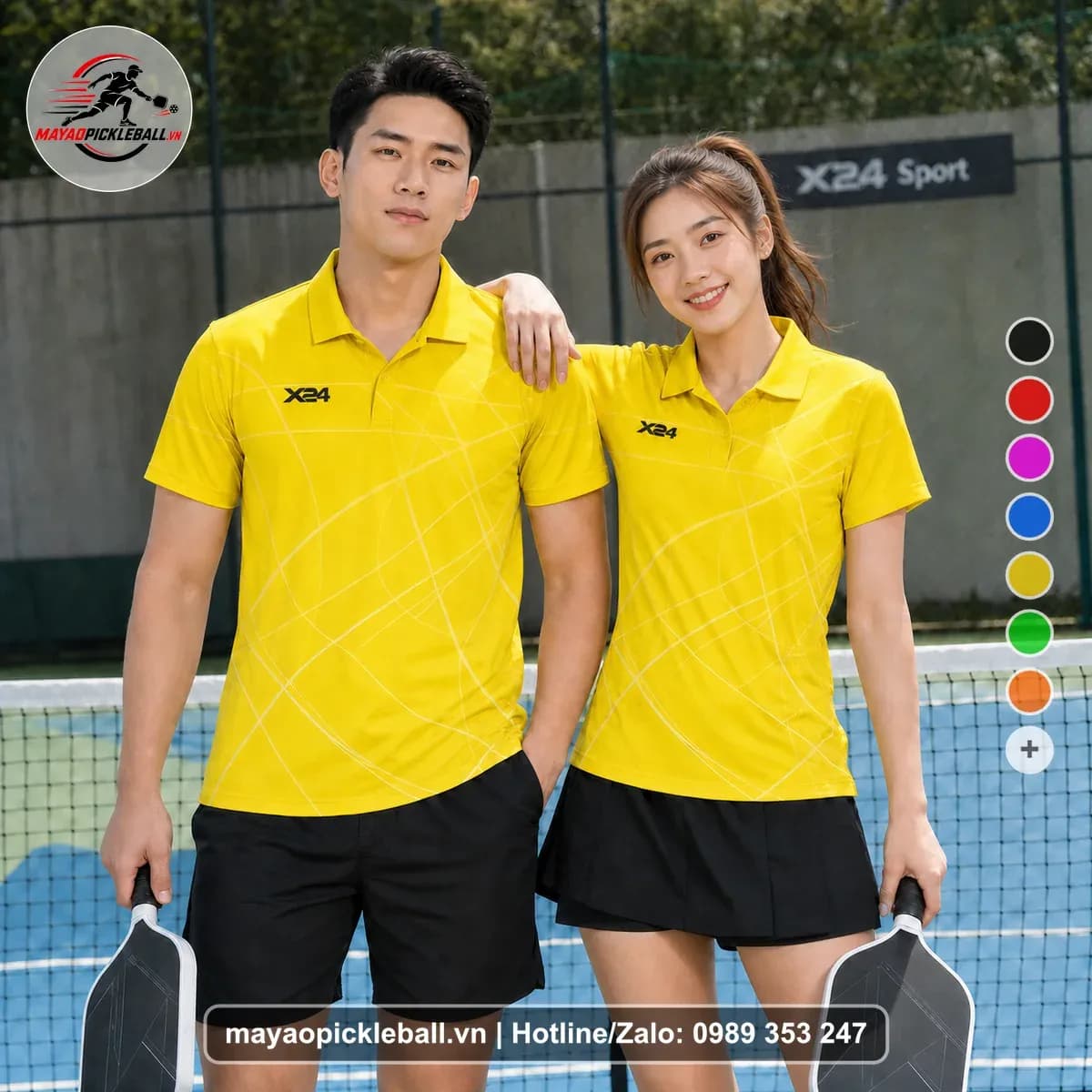 Bộ Quần Áo Pickleball X24-PB-083 Vàng