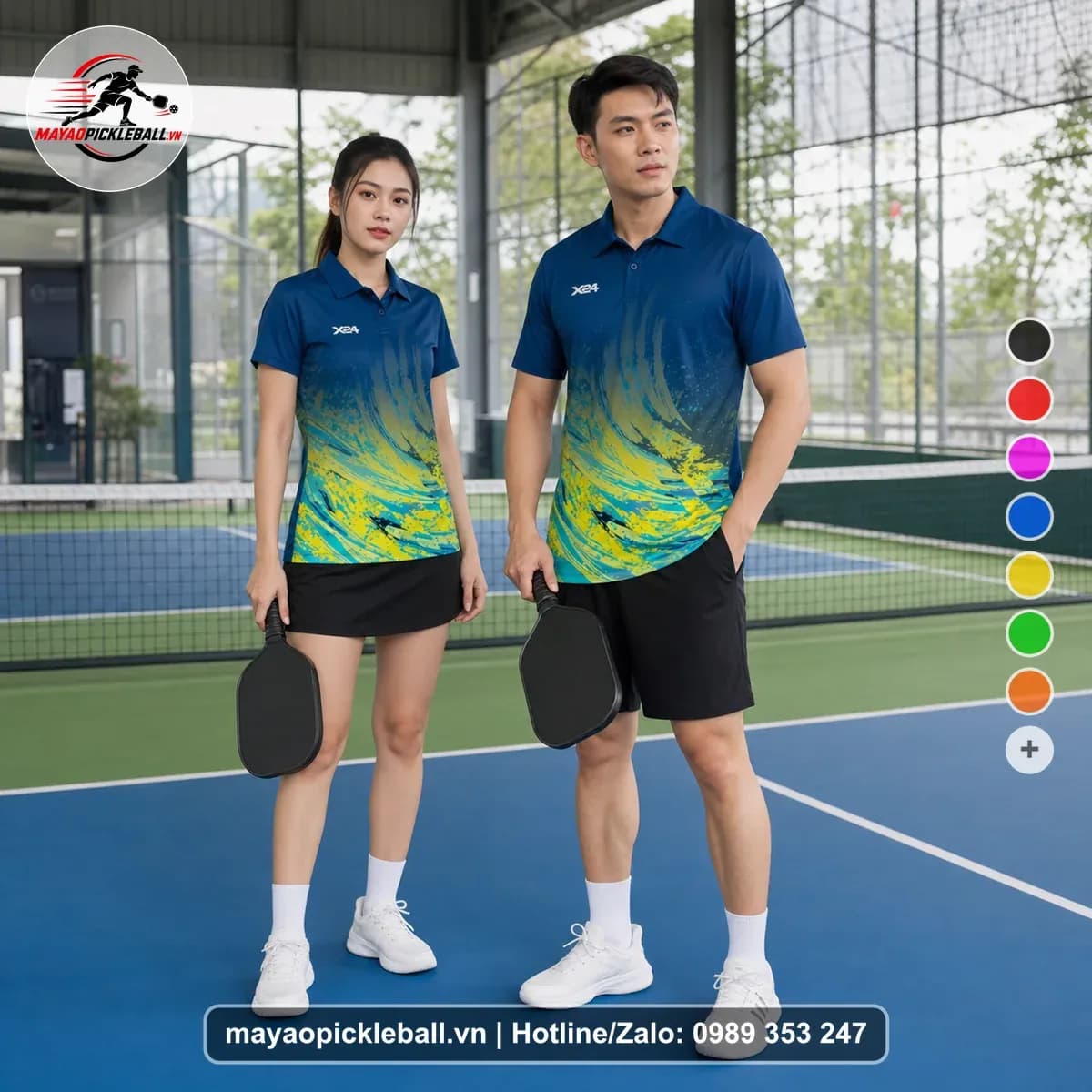 Bộ Quần Áo Pickleball X24-PB-085 Tím