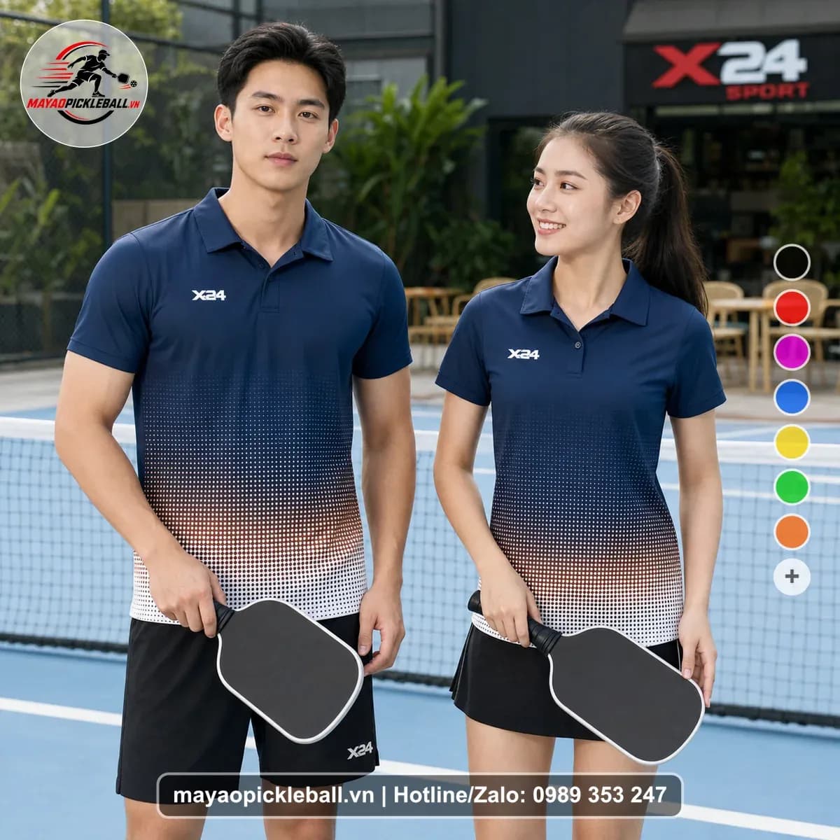 Bộ Quần Áo Pickleball X24-PB-100 Tím Năng Động
