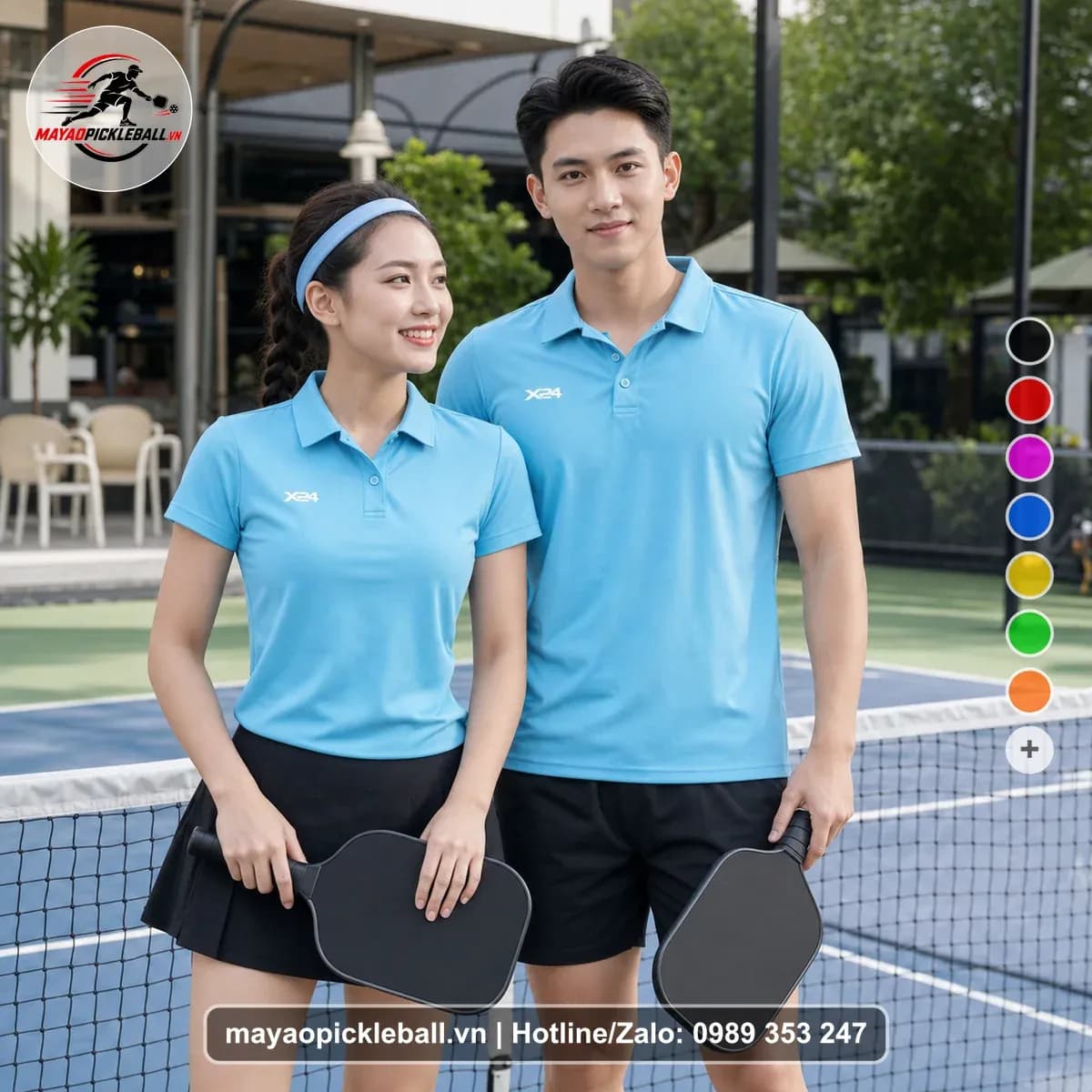 Bộ Quần Áo Pickleball X24-PB-103 Xanh Năng Động