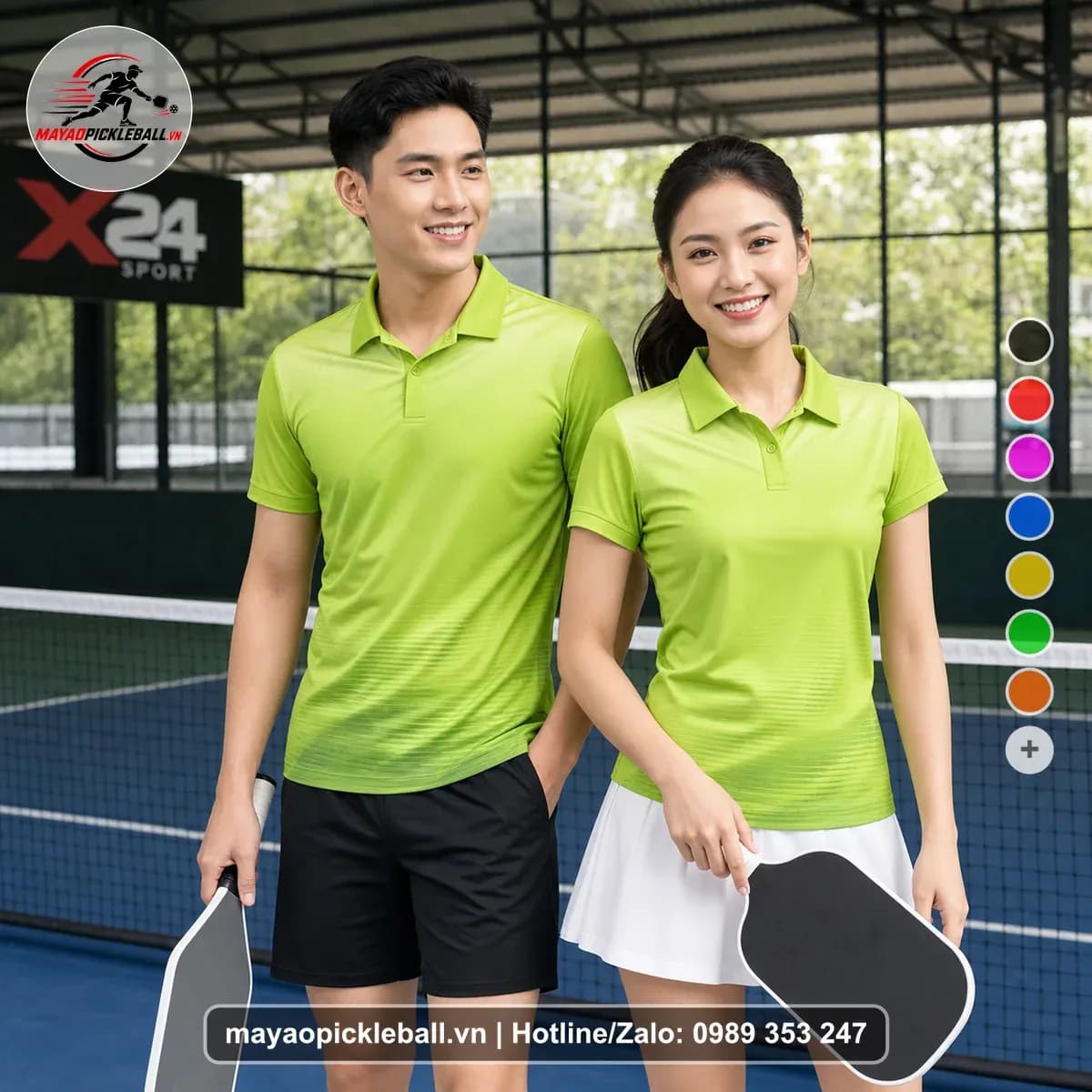 Bộ Quần Áo Pickleball X24-PB-104 Xanh Năng Động