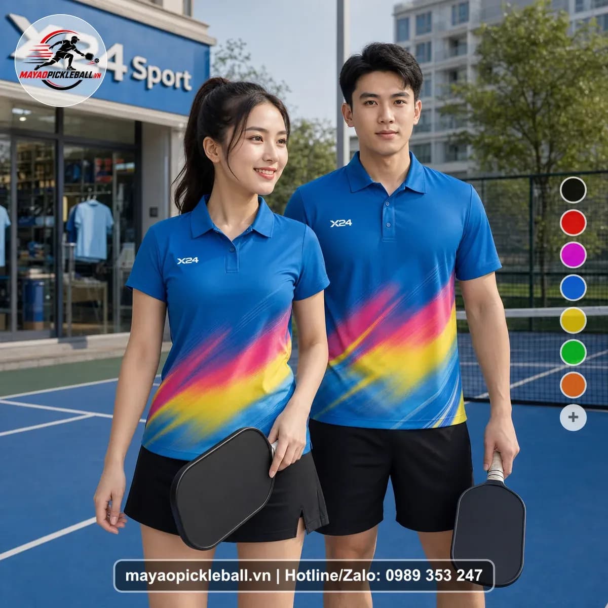 Bộ Quần Áo Pickleball X24-PB-108 Xanh